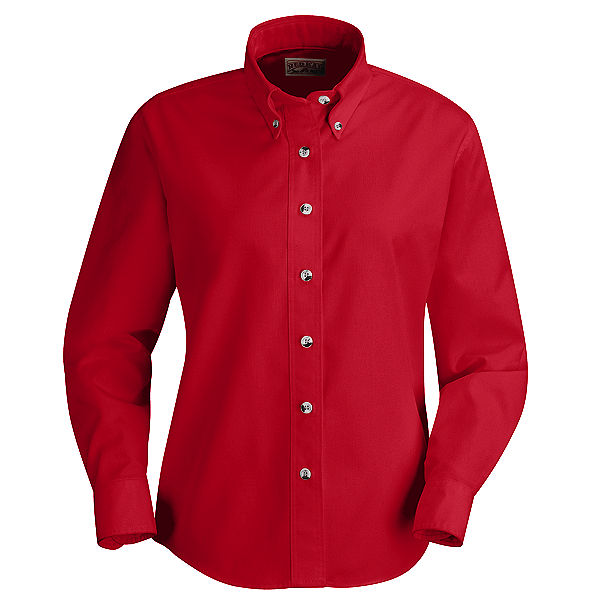 Red Kap Ladies Long Sleeve Button-Down Poplin Shirt - SP91