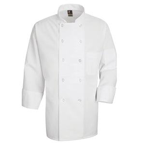 Red Kap Ten Pearl-Button Chef Coat - 0423WH