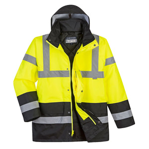 Portwest Hi-Vis Contrast Traffic Jacket (US466YBR)