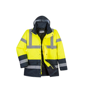 Portwest Hi-Vis Contrast Traffic Jacket (US466YNR)